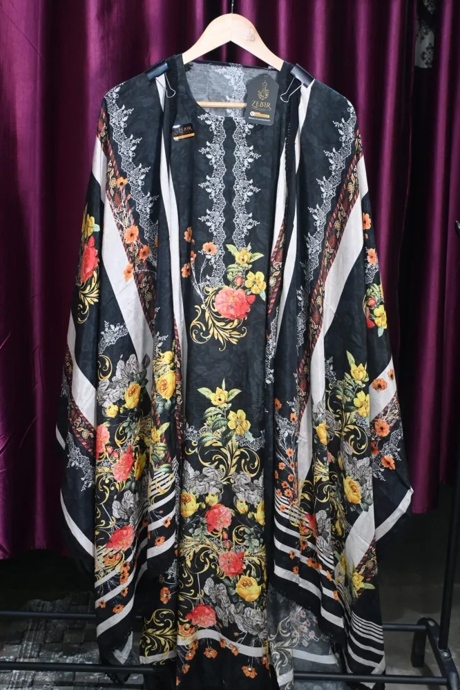Viscose Masleen Digital Printed Semi-Stitched Suit